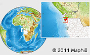 Physical Location Map of Soyo, highlighted country