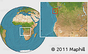 Satellite Location Map of Soyo, within the entire country