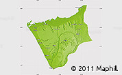 Physical Map of Soyo, cropped outside
