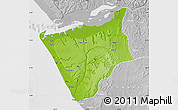 Physical Map of Soyo, lighten, desaturated