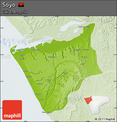 Physical Map of Soyo, lighten