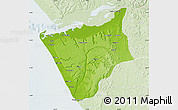 Physical Map of Soyo, lighten