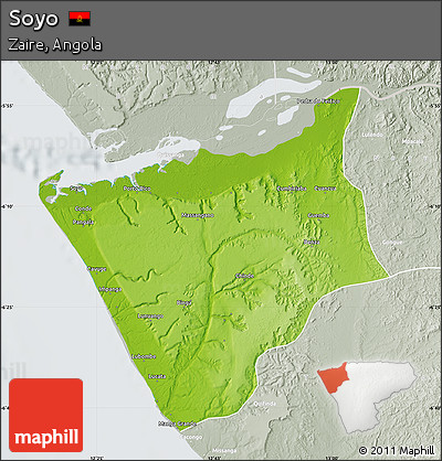 Physical Map of Soyo, lighten, semi-desaturated