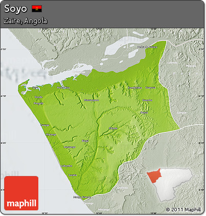 Physical Map of Soyo, lighten, semi-desaturated