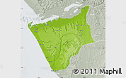 Physical Map of Soyo, lighten, semi-desaturated