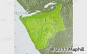 Physical Map of Soyo, semi-desaturated