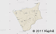 Shaded Relief Map of Soyo, cropped outside