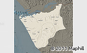 Shaded Relief Map of Soyo, darken