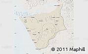 Shaded Relief Map of Soyo, lighten