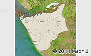 Shaded Relief Map of Soyo, satellite outside
