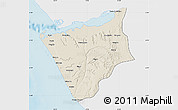 Shaded Relief Map of Soyo, single color outside