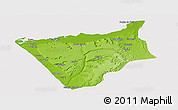Physical Panoramic Map of Soyo, cropped outside
