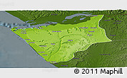 Physical Panoramic Map of Soyo, darken