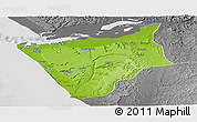Physical Panoramic Map of Soyo, desaturated
