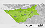 Physical Panoramic Map of Soyo, lighten, desaturated