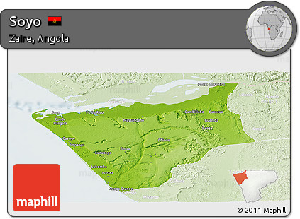 Physical Panoramic Map of Soyo, lighten