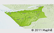 Physical Panoramic Map of Soyo, lighten