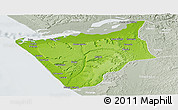Physical Panoramic Map of Soyo, lighten, semi-desaturated