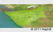 Physical Panoramic Map of Soyo, satellite outside