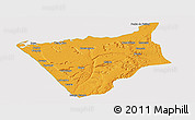 Political Panoramic Map of Soyo, cropped outside