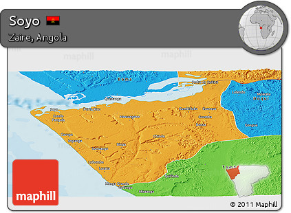 Political Panoramic Map of Soyo