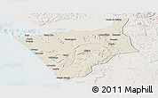 Shaded Relief Panoramic Map of Soyo, lighten
