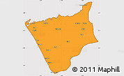 Political Simple Map of Soyo, cropped outside