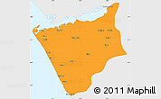 Political Simple Map of Soyo, single color outside