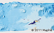 Flag 3D Map of Anguilla, shaded relief outside, bathymetry sea