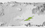 Physical 3D Map of Anguilla, desaturated