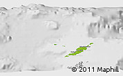Physical 3D Map of Anguilla, lighten, desaturated