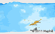 Political 3D Map of Anguilla, darken, land only