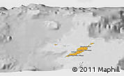 Political 3D Map of Anguilla, desaturated