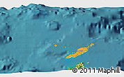 Political 3D Map of Anguilla, single color outside, satellite sea