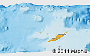Political 3D Map of Anguilla, single color outside, shaded relief sea