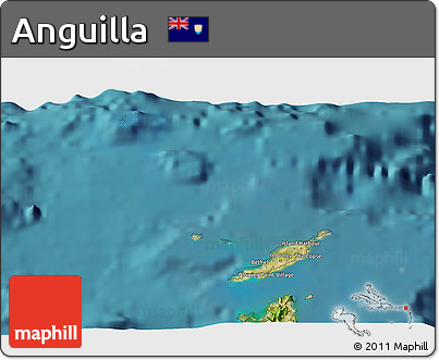 Satellite 3D Map of Anguilla
