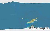 Satellite 3D Map of Anguilla, lighten, desaturated, land only