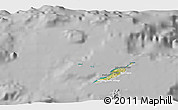 Satellite 3D Map of Anguilla, lighten, desaturated