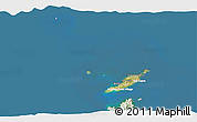 Satellite 3D Map of Anguilla, lighten, land only