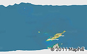 Satellite 3D Map of Anguilla, lighten, semi-desaturated, land only