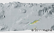 Satellite 3D Map of Anguilla, lighten, semi-desaturated