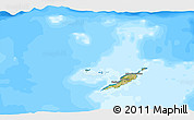 Satellite 3D Map of Anguilla, single color outside, bathymetry sea
