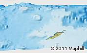 Satellite 3D Map of Anguilla, single color outside, shaded relief sea