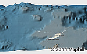 Shaded Relief 3D Map of Anguilla, darken