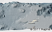 Shaded Relief 3D Map of Anguilla, darken, semi-desaturated
