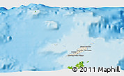 Shaded Relief 3D Map of Anguilla, physical outside