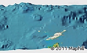 Shaded Relief 3D Map of Anguilla, satellite outside