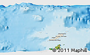 Shaded Relief 3D Map of Anguilla, satellite outside, shaded relief sea