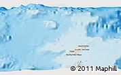 Shaded Relief 3D Map of Anguilla, semi-desaturated, land only