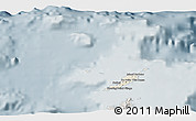 Shaded Relief 3D Map of Anguilla, semi-desaturated